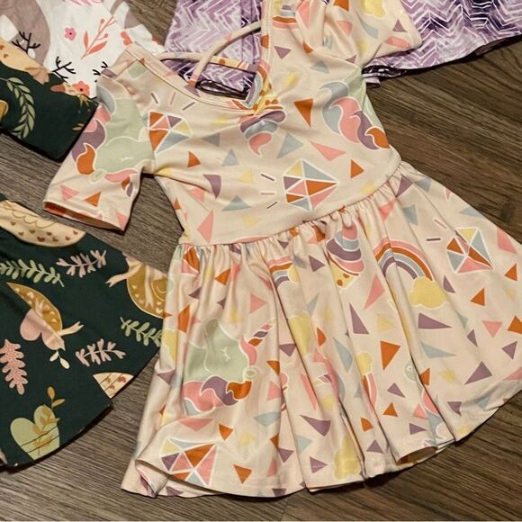 Dot Dot Smile 6 Ballet Style Dresses Multiple Patterns and Colors Size 6-12 mos - Picture 6 of 12